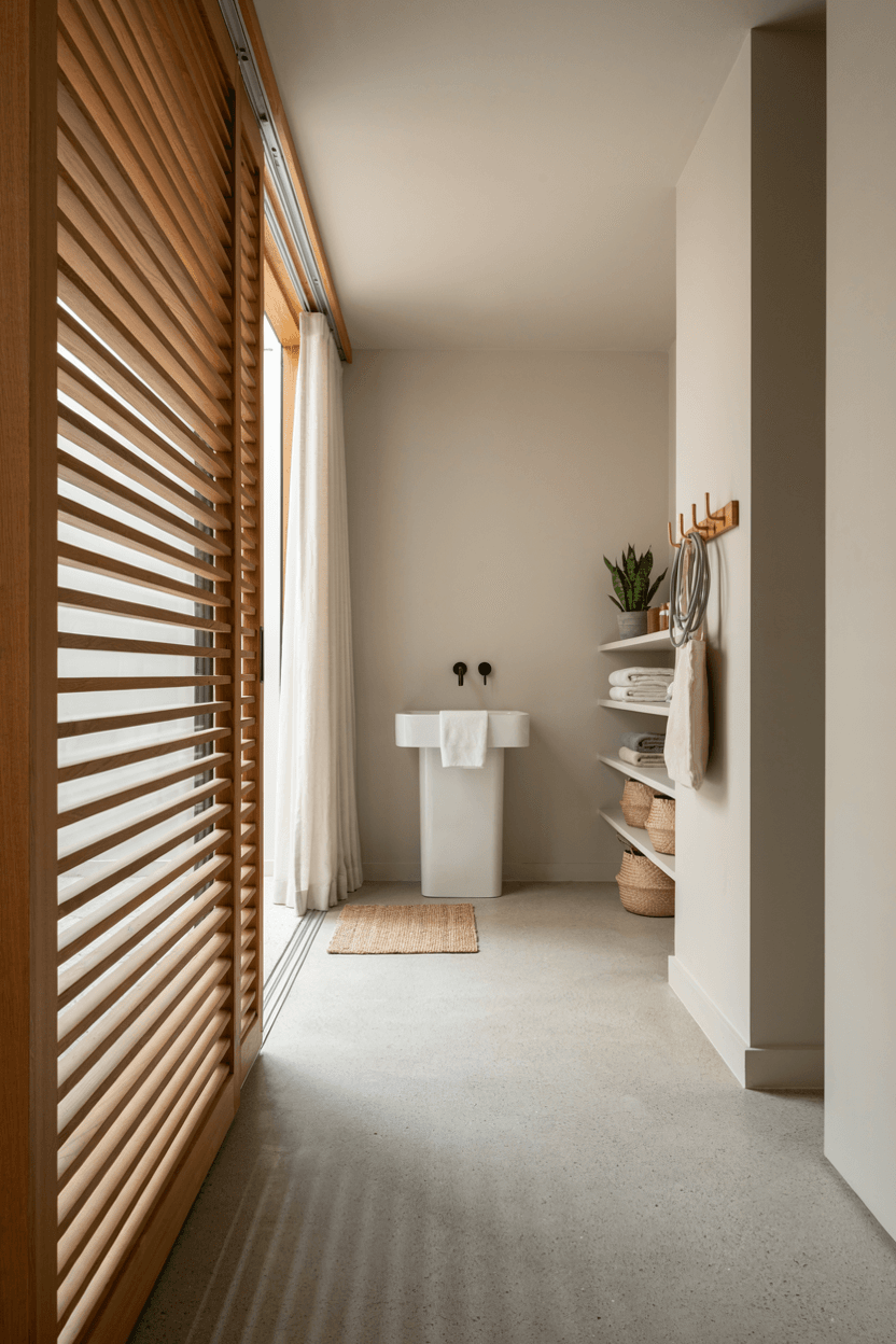 Louvered Sliding Door Design – home decor idea