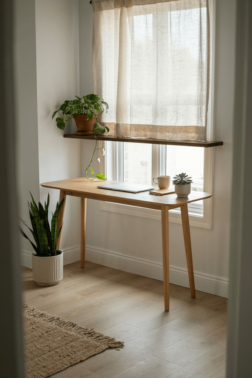 Desk Setup with Plants – home decor idea