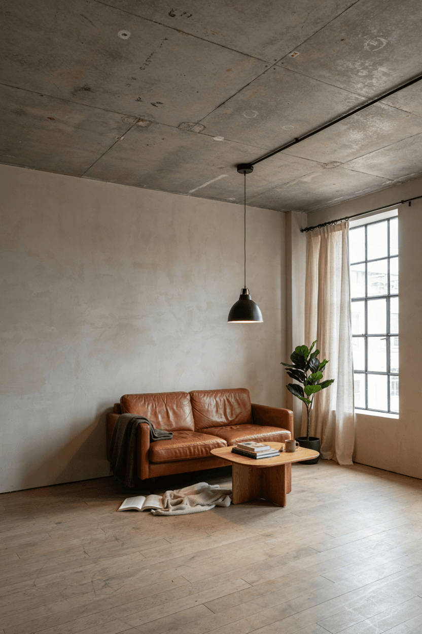 Industrial Concrete Ceiling – home decor idea