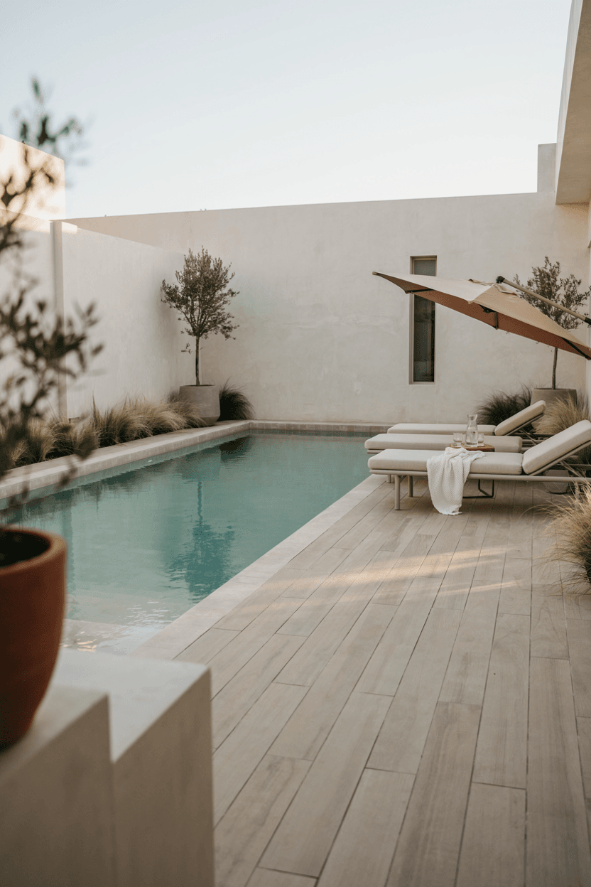 Pool Deck with Lounge Area – home decor idea