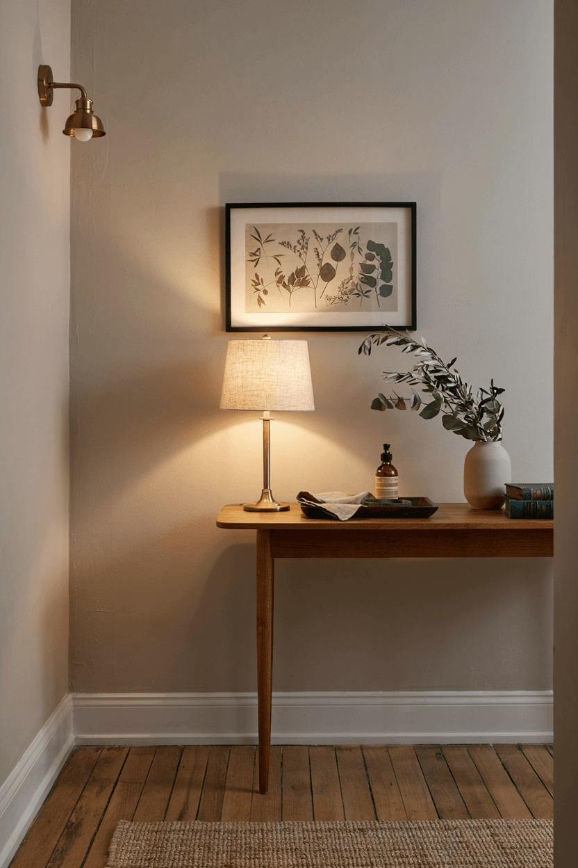 Entryway Table with Lamp – home decor idea