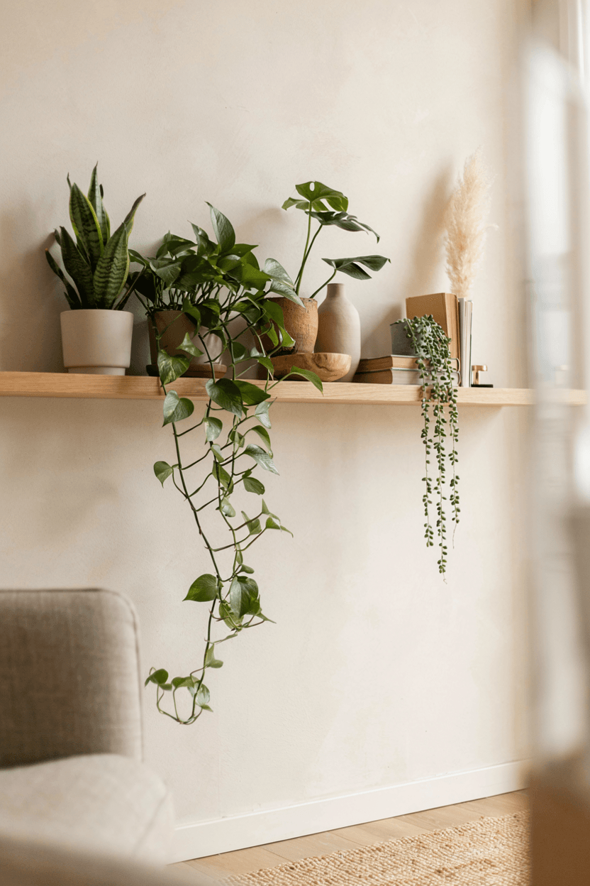 Shelf with Trailing Plants – home decor idea