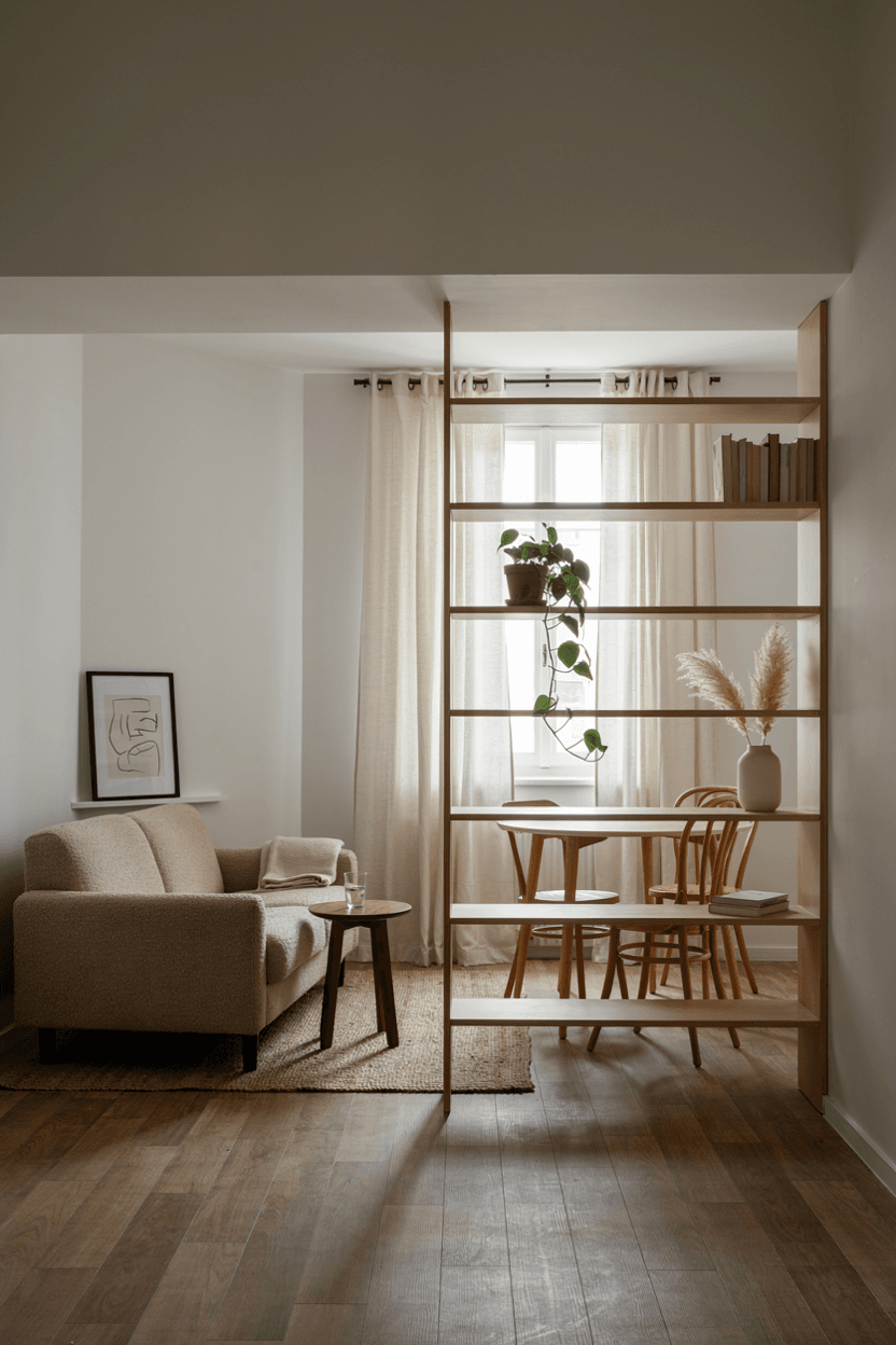 Open Shelf Room Divider – home decor idea
