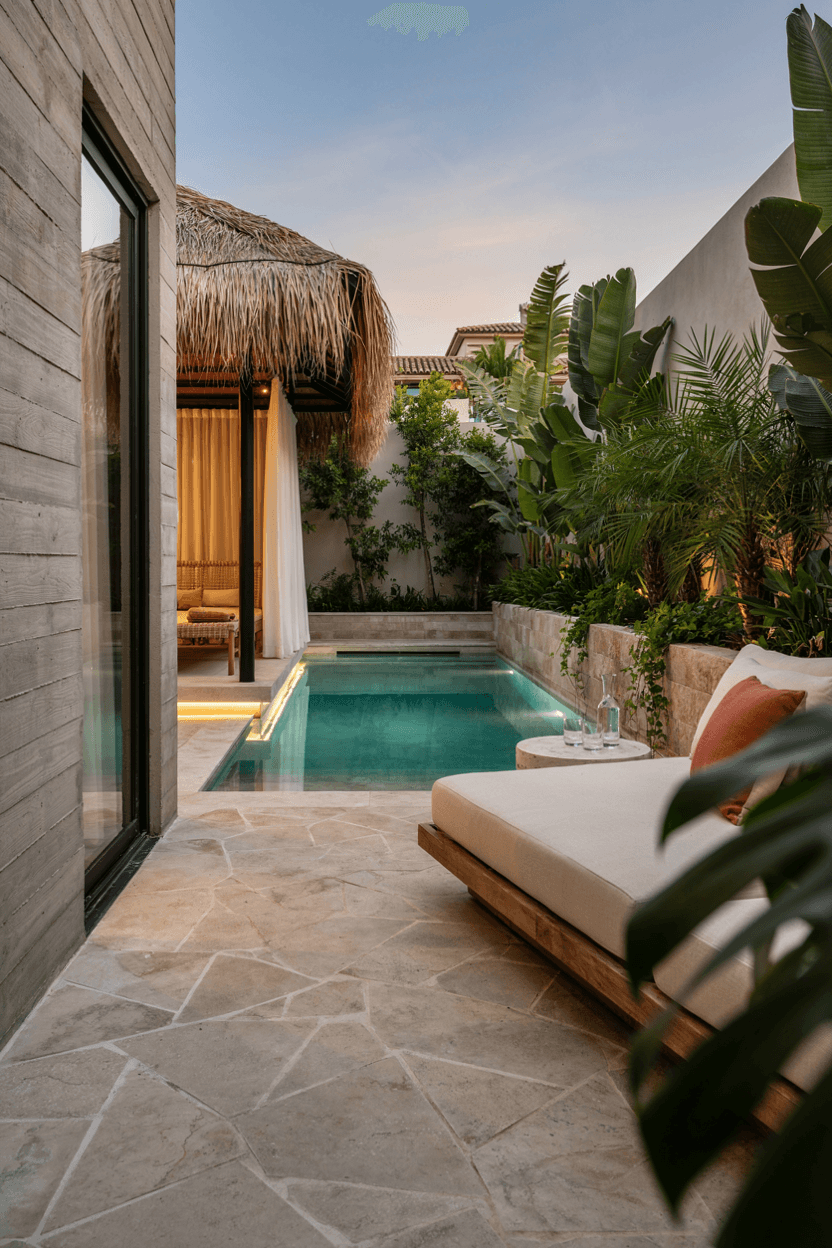Resort Style Rectangle Pool Design – home decor idea