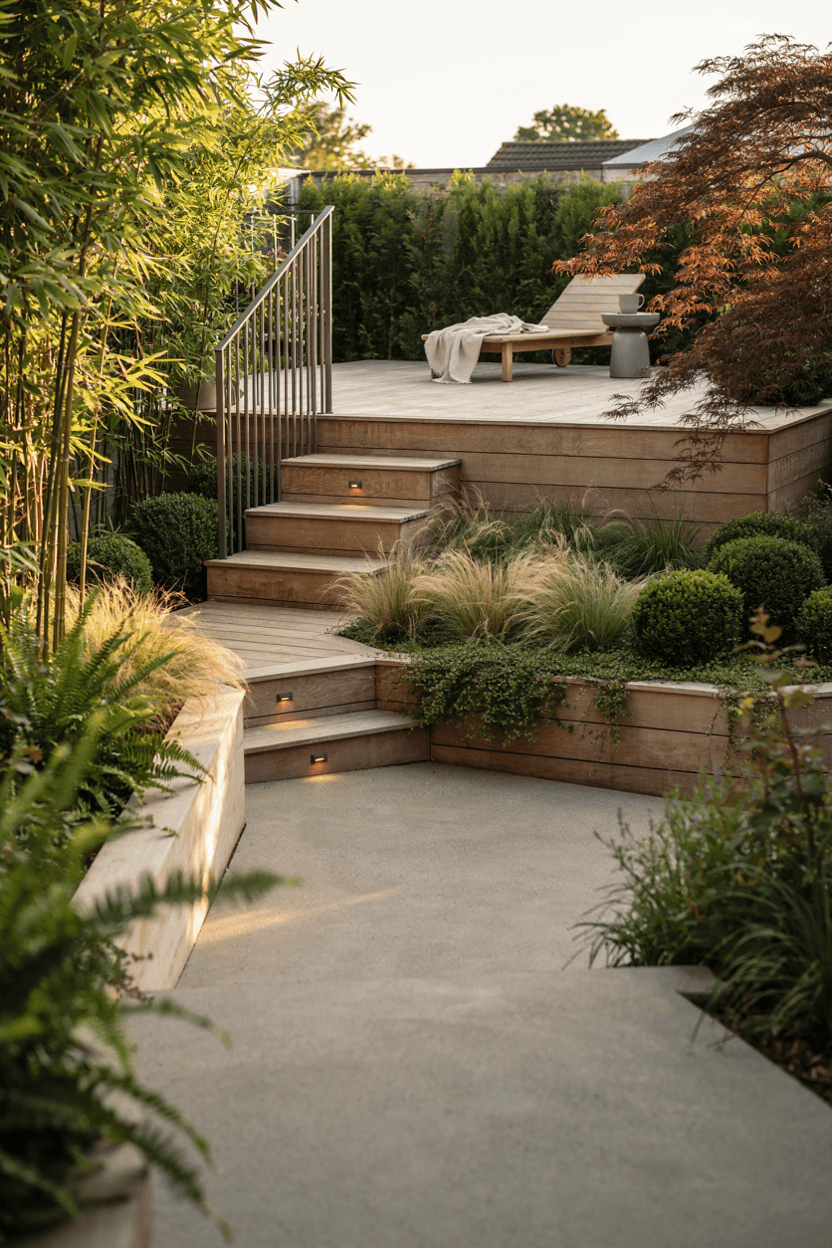 Multi-Level Garden Deck Design – home decor idea