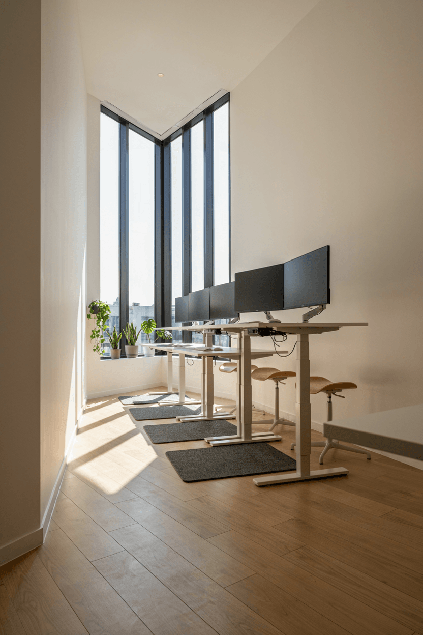 Office with Standing Desk Zones – home decor idea