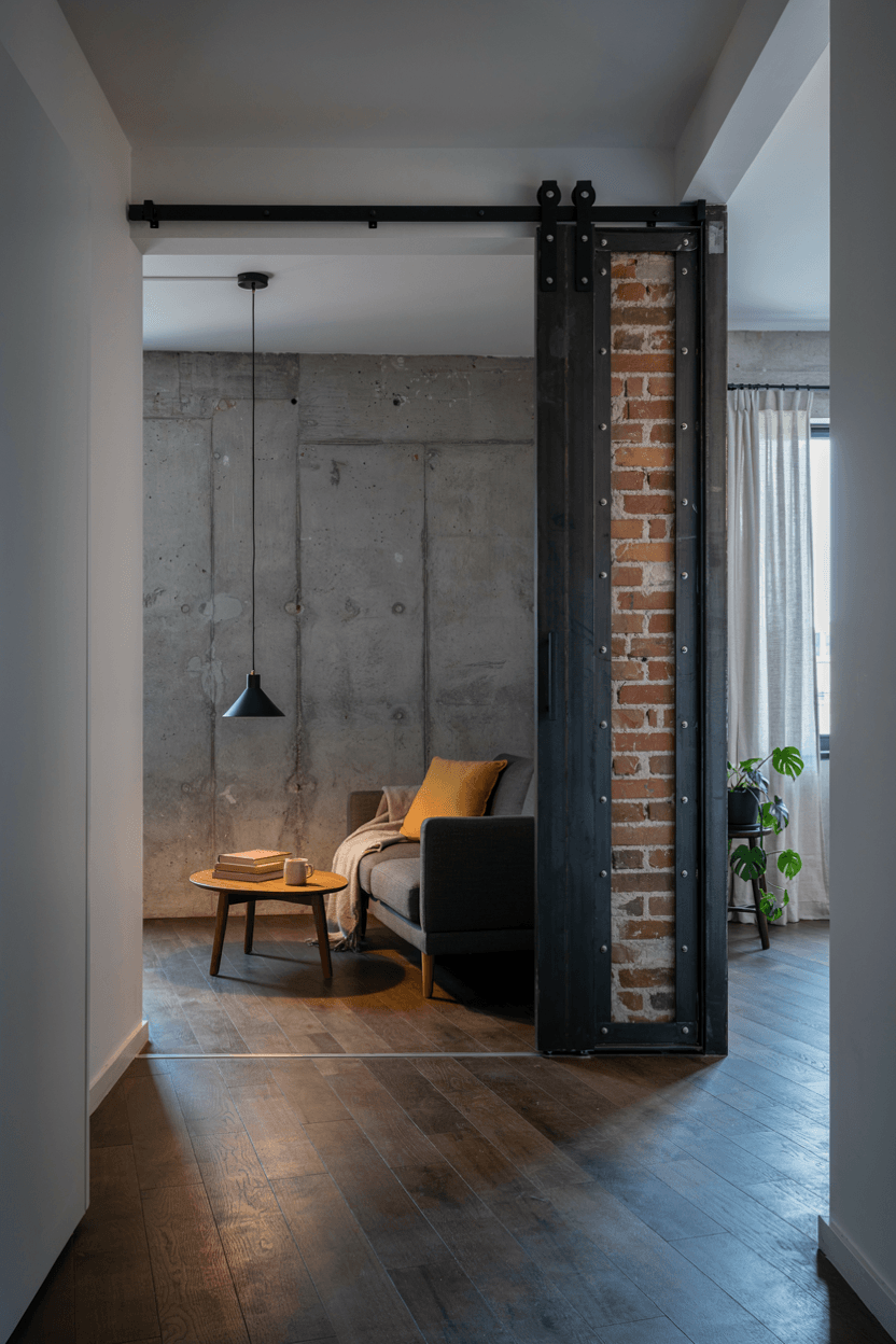 Industrial Metal Sliding Door – home decor idea