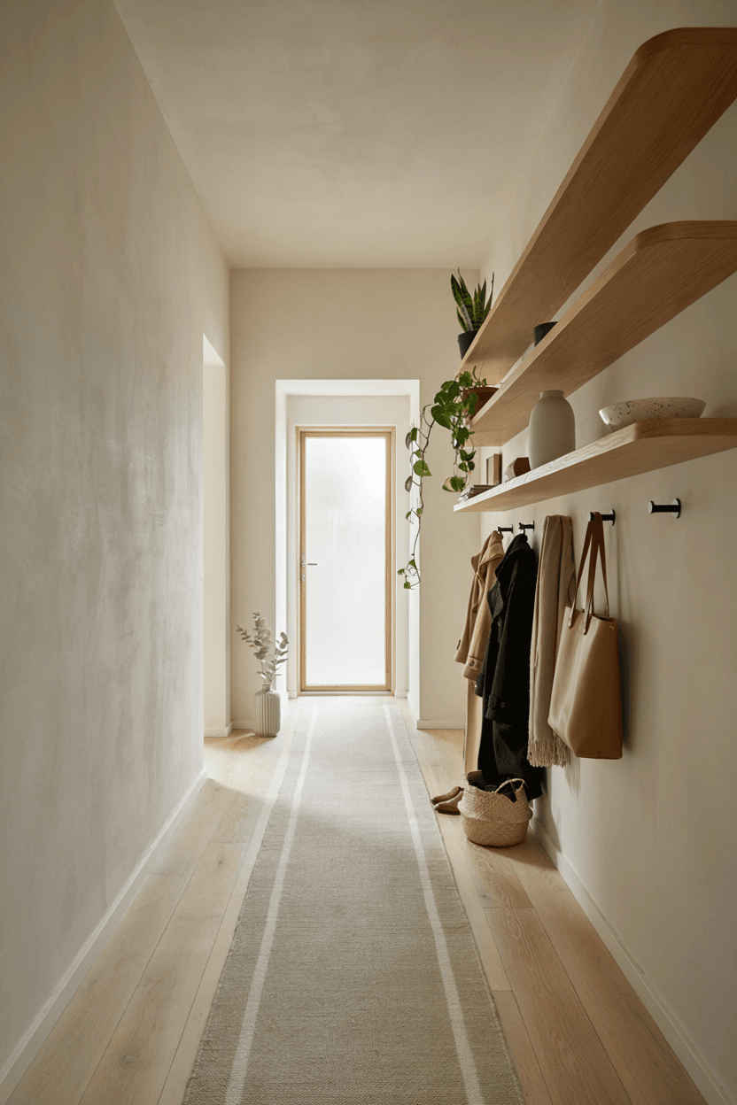 Floating Shelves with Hooks – home decor idea