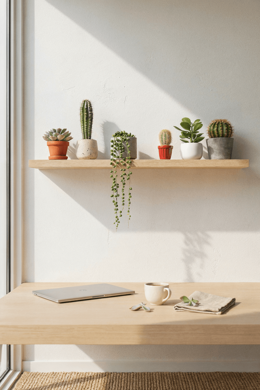 Succulent Shelf Display – home decor idea