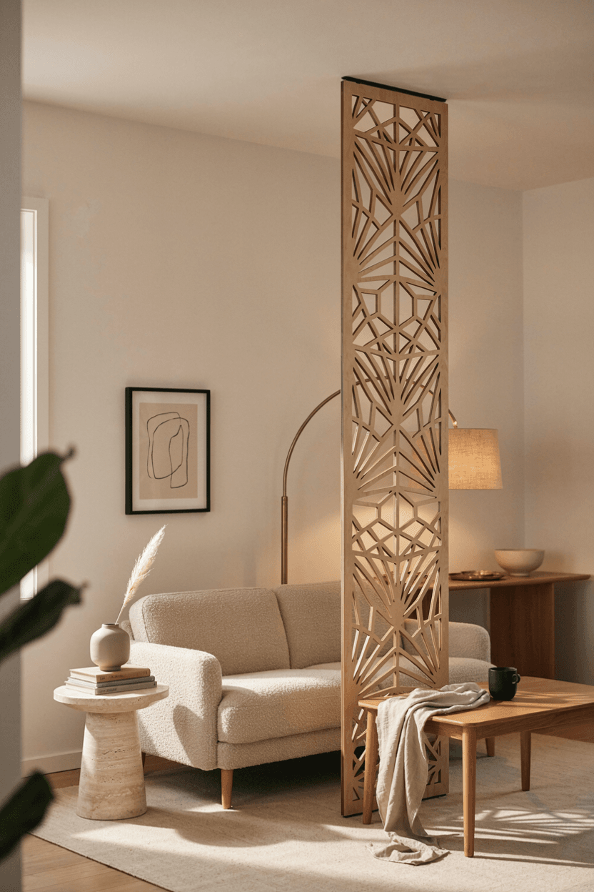 Laser-Cut Panel Room Divider – home decor idea