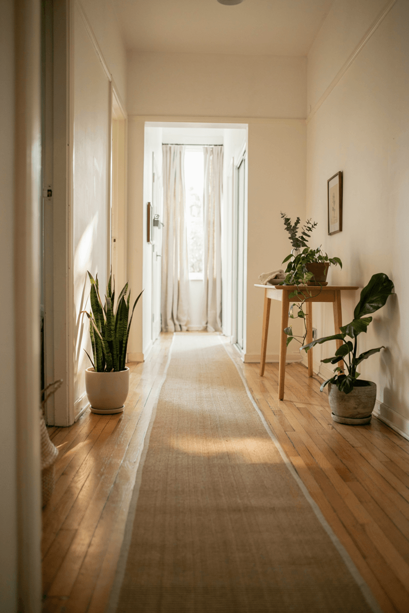 Hallway with Indoor Plants – home decor idea