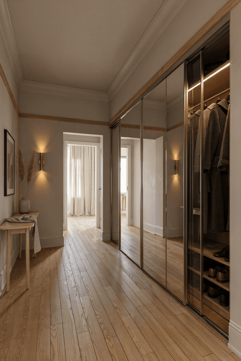Hallway Wardrobe with Sliding Doors – home decor idea