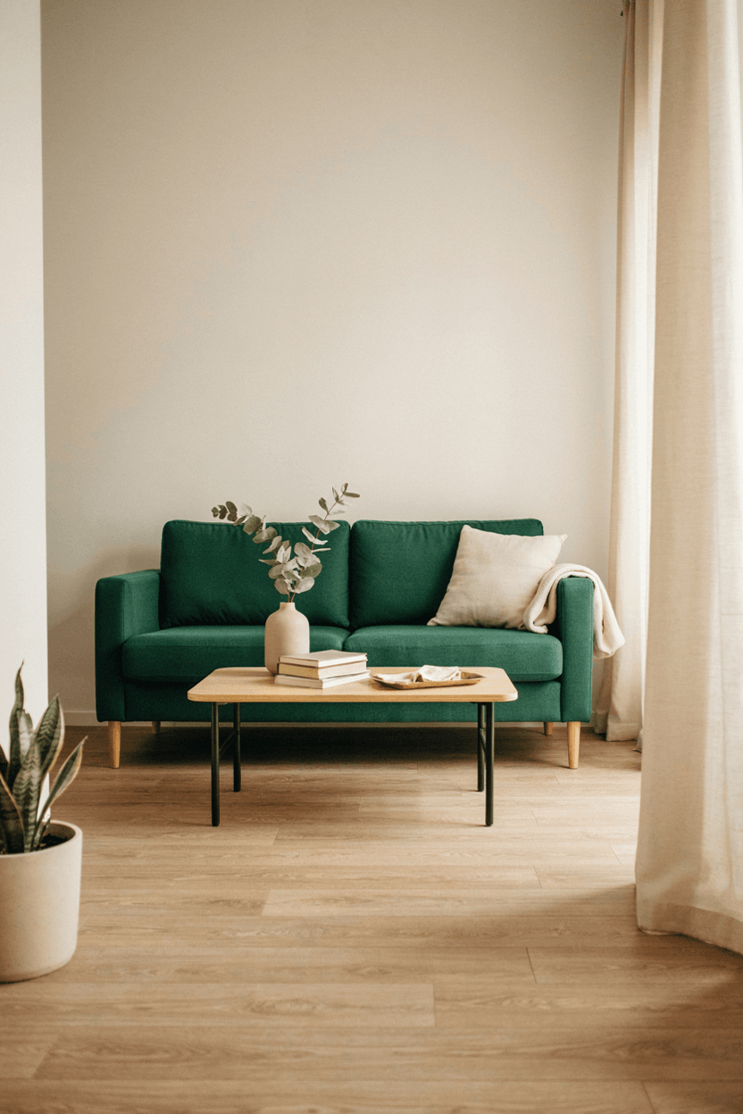 Statement Sofa in Bold Color – home decor idea