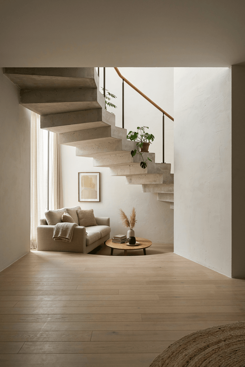 Concrete Staircase Design – home decor idea