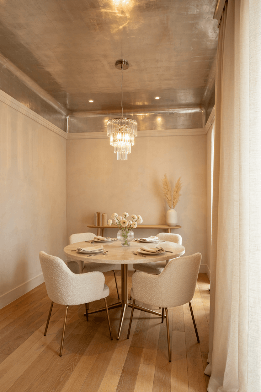Metallic Ceiling Finish – home decor idea