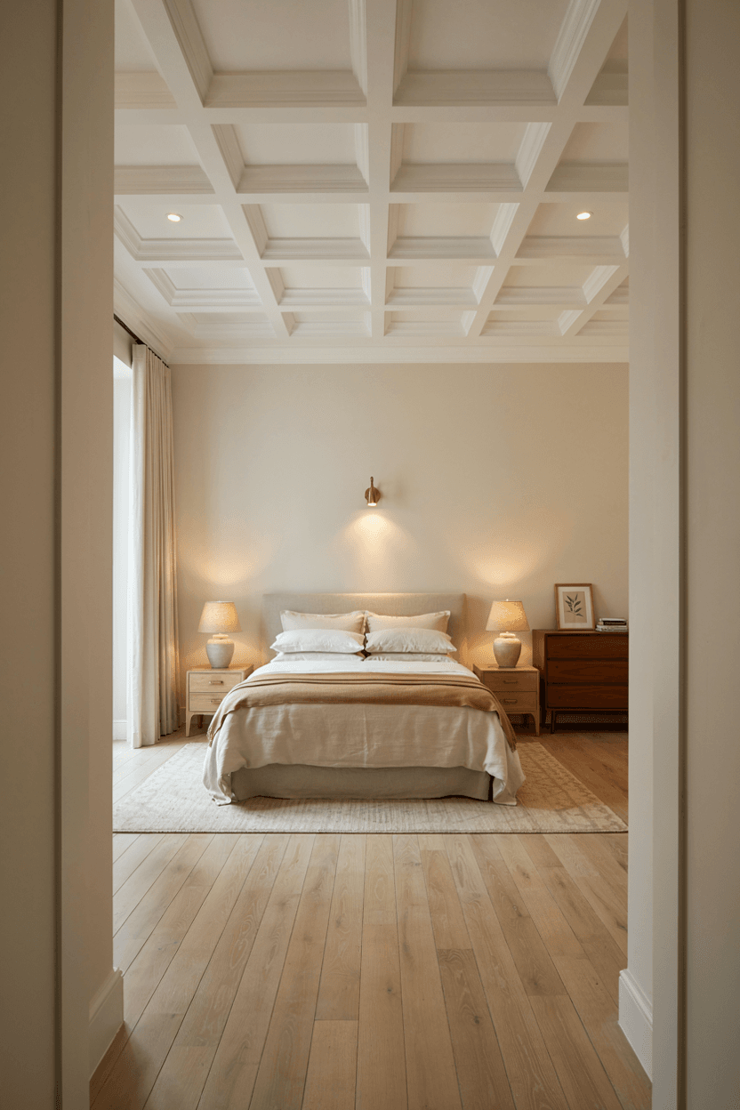 Coffered Bedroom Ceiling – home decor idea