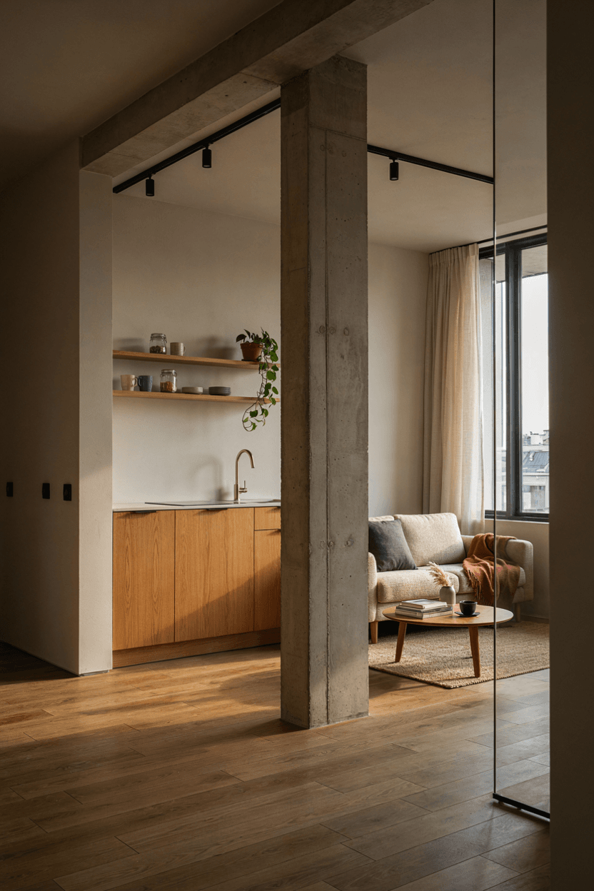 Concrete Room Divider Wall – home decor idea
