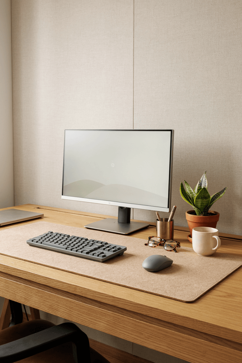 Desk with Desk Mat – home decor idea