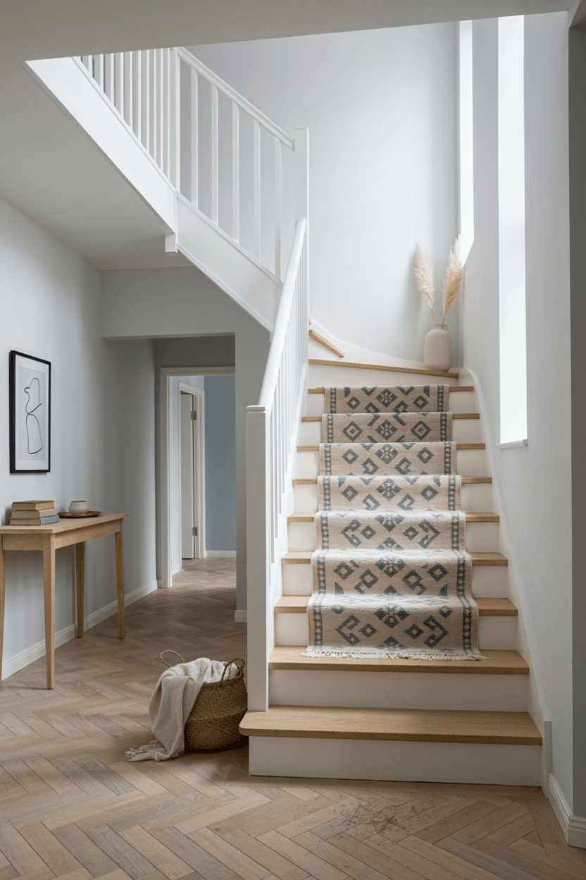 White Staircase Design – home decor idea
