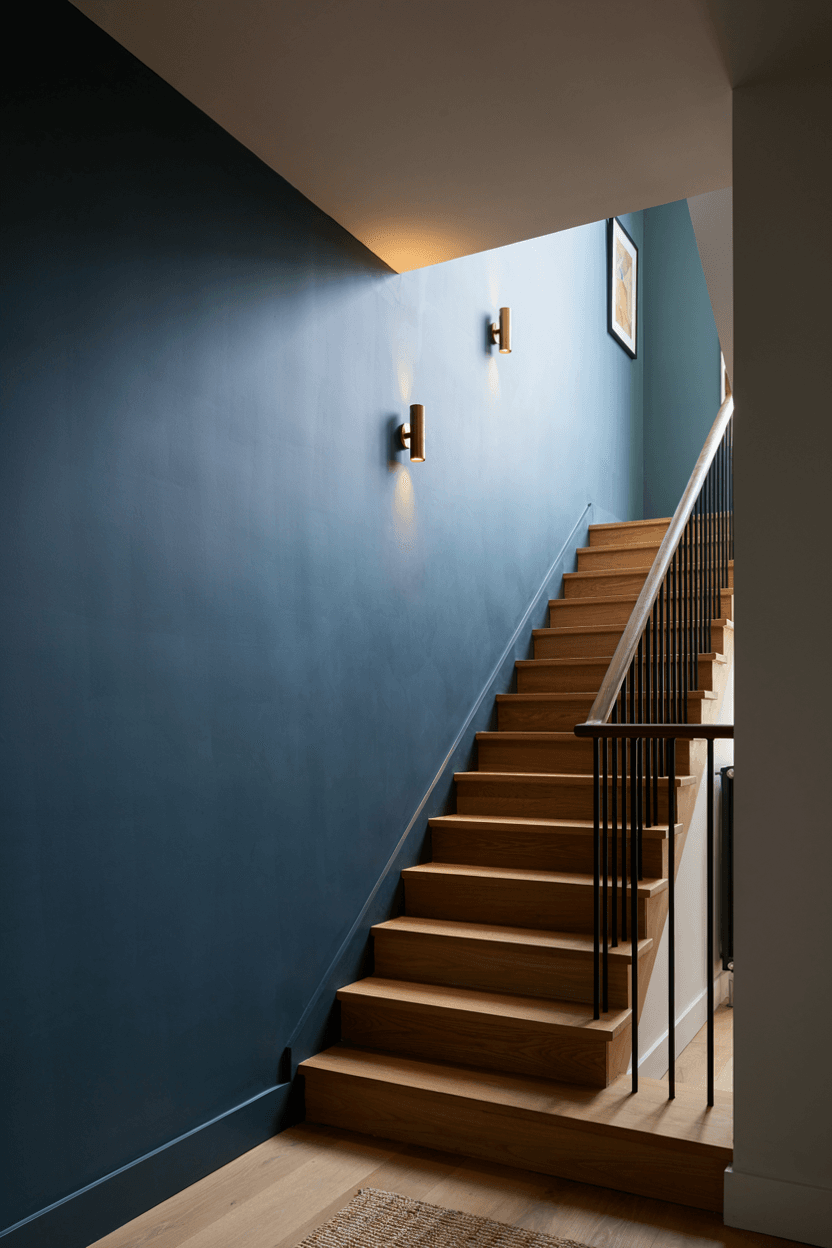 Dark Moody Staircase Wall – home decor idea