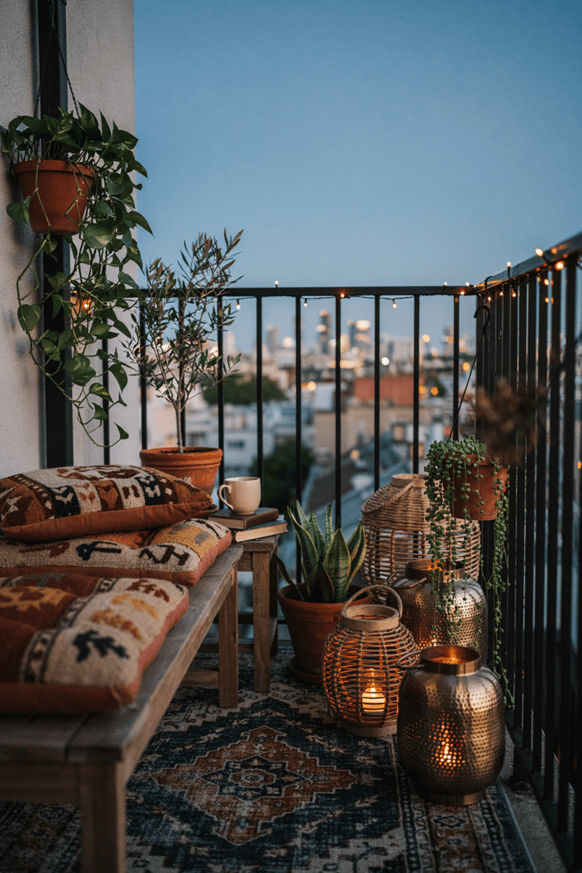 Boho Lantern Balcony Decor – home decor idea