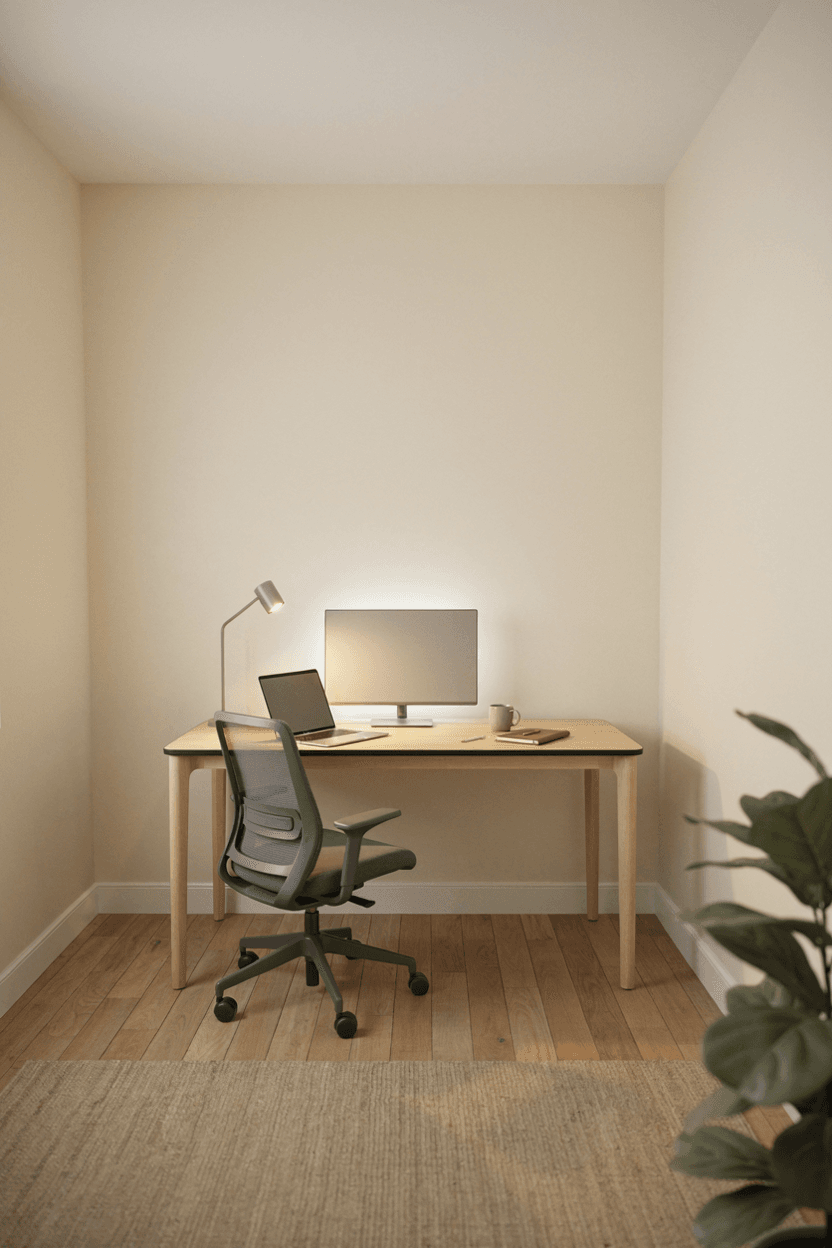 Home Office with Smart Lighting – home decor idea