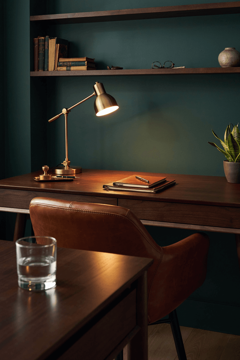 Dark and Moody Office – home decor idea