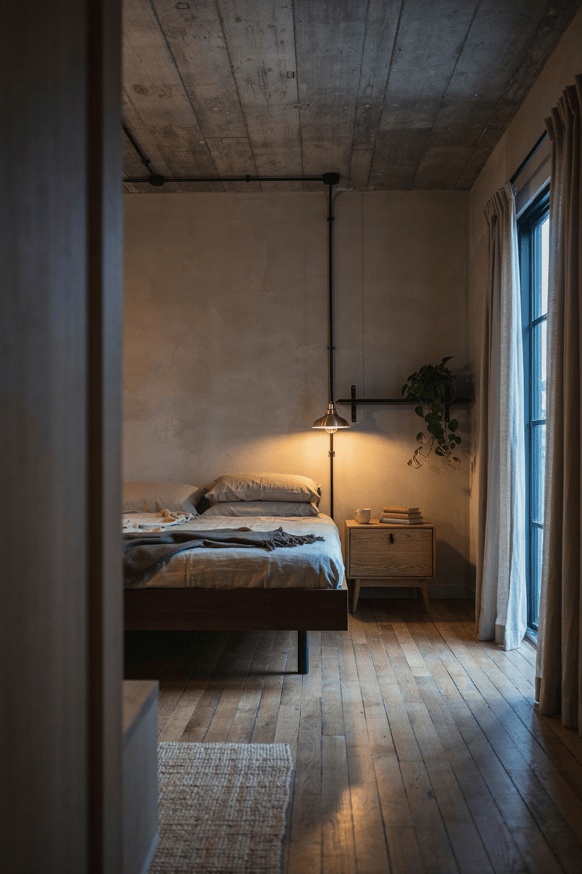 Industrial Bedroom Ceiling – home decor idea
