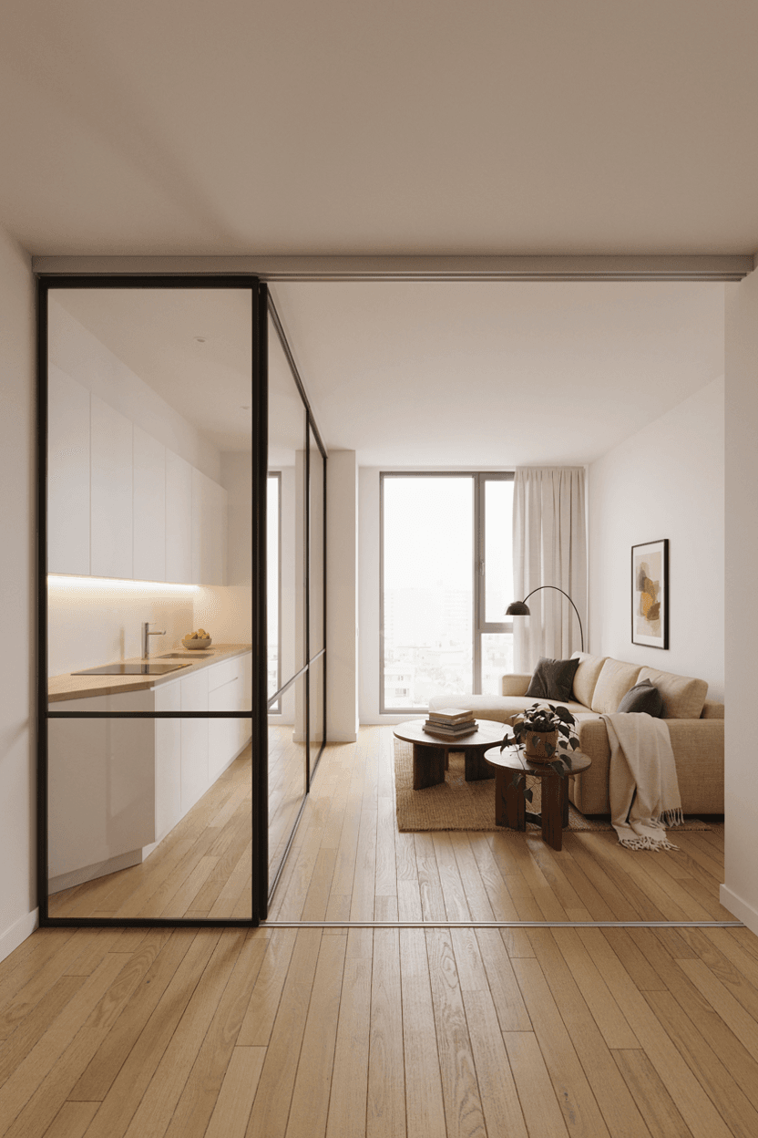 Sliding Glass Room Divider – home decor idea