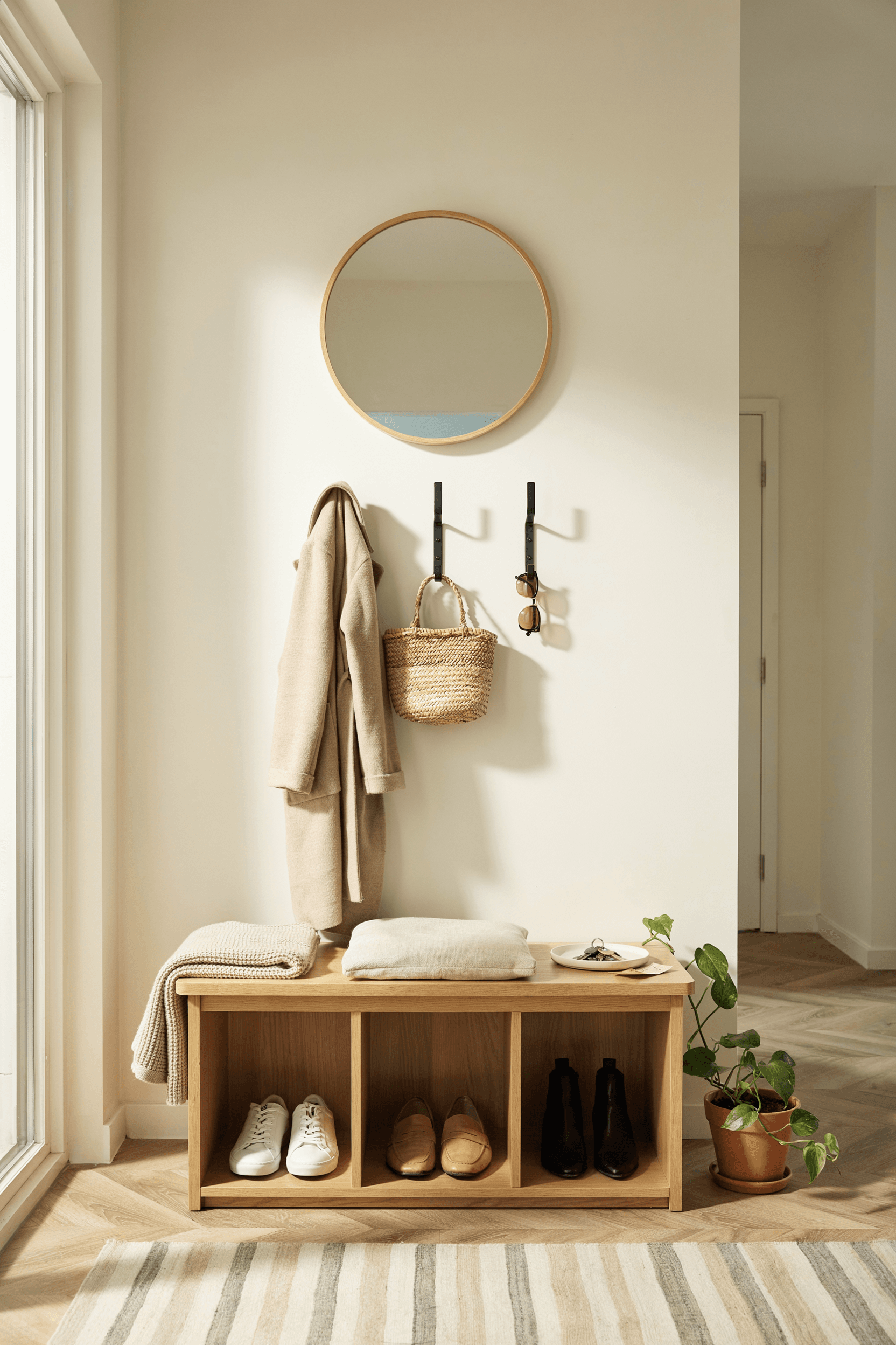 Shoe Storage Entryway Bench – home decor idea