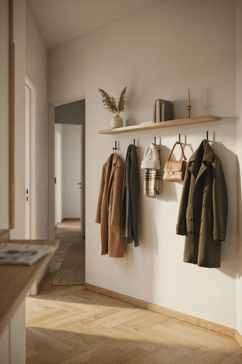 Wall-Mounted Coat Hooks – home decor idea