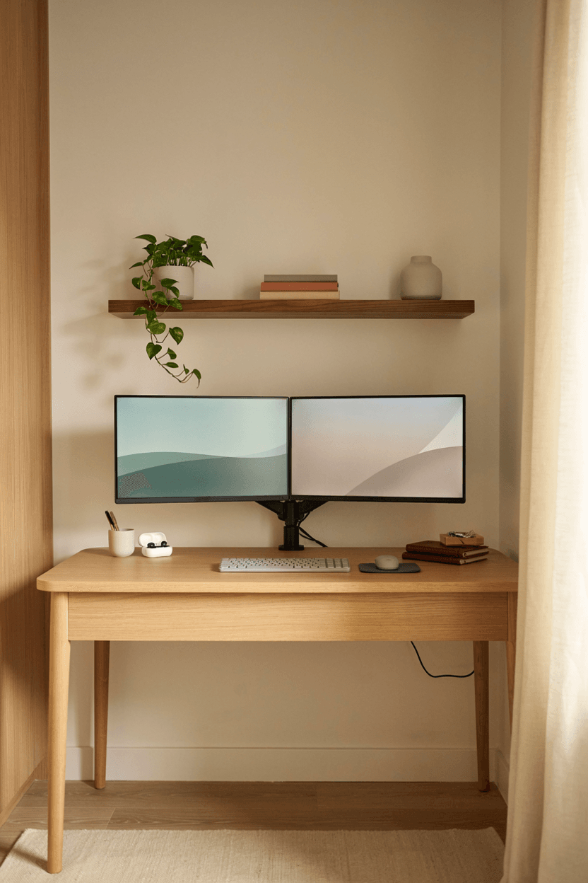 Dual Monitor Work Setup – home decor idea