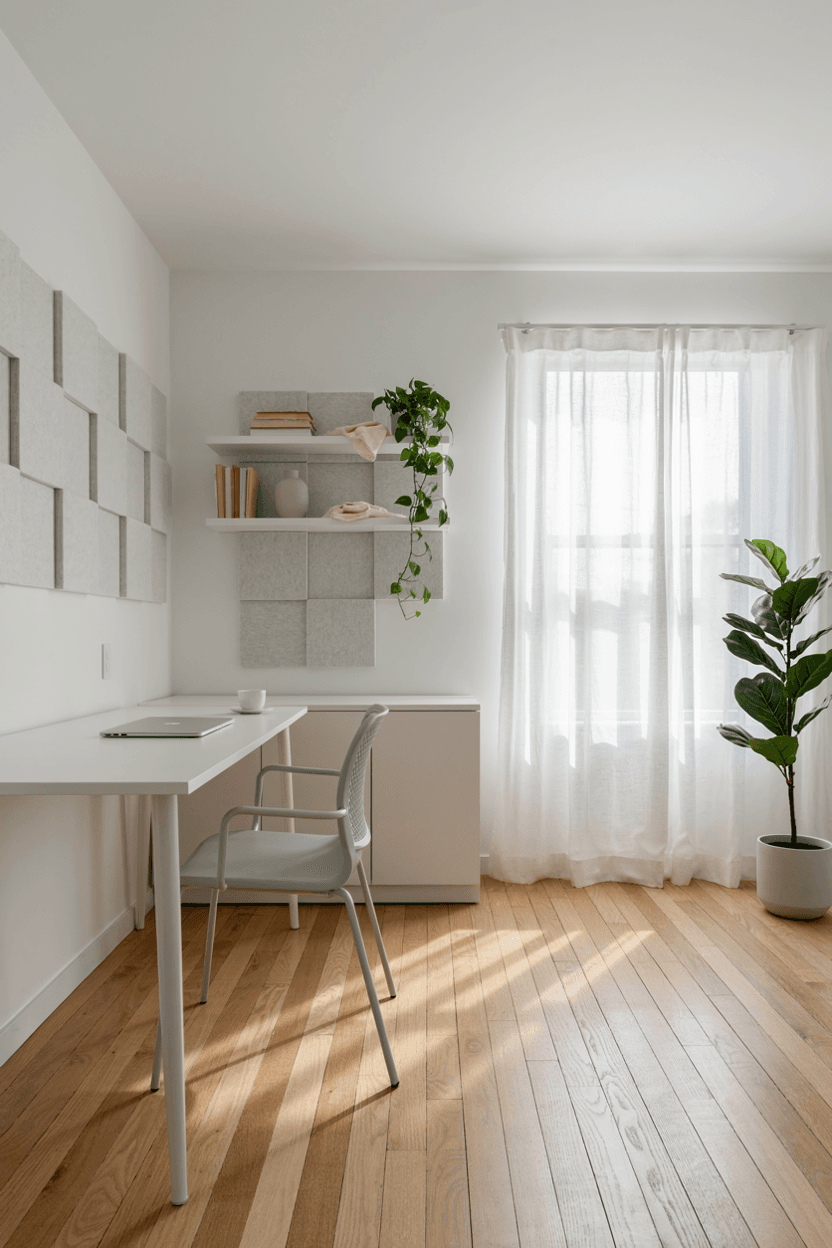 Minimalist White Office – home decor idea