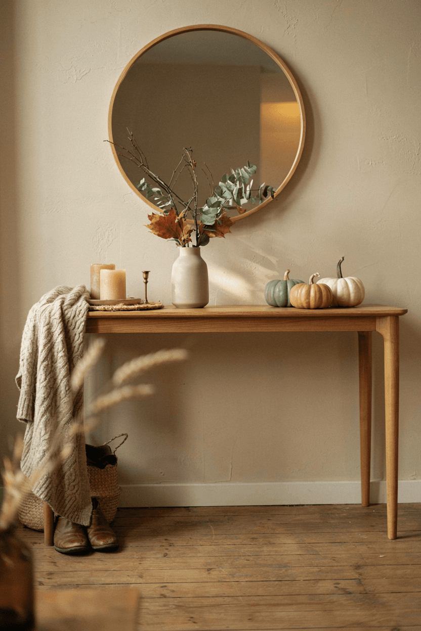 Entryway Table with Seasonal Décor – home decor idea