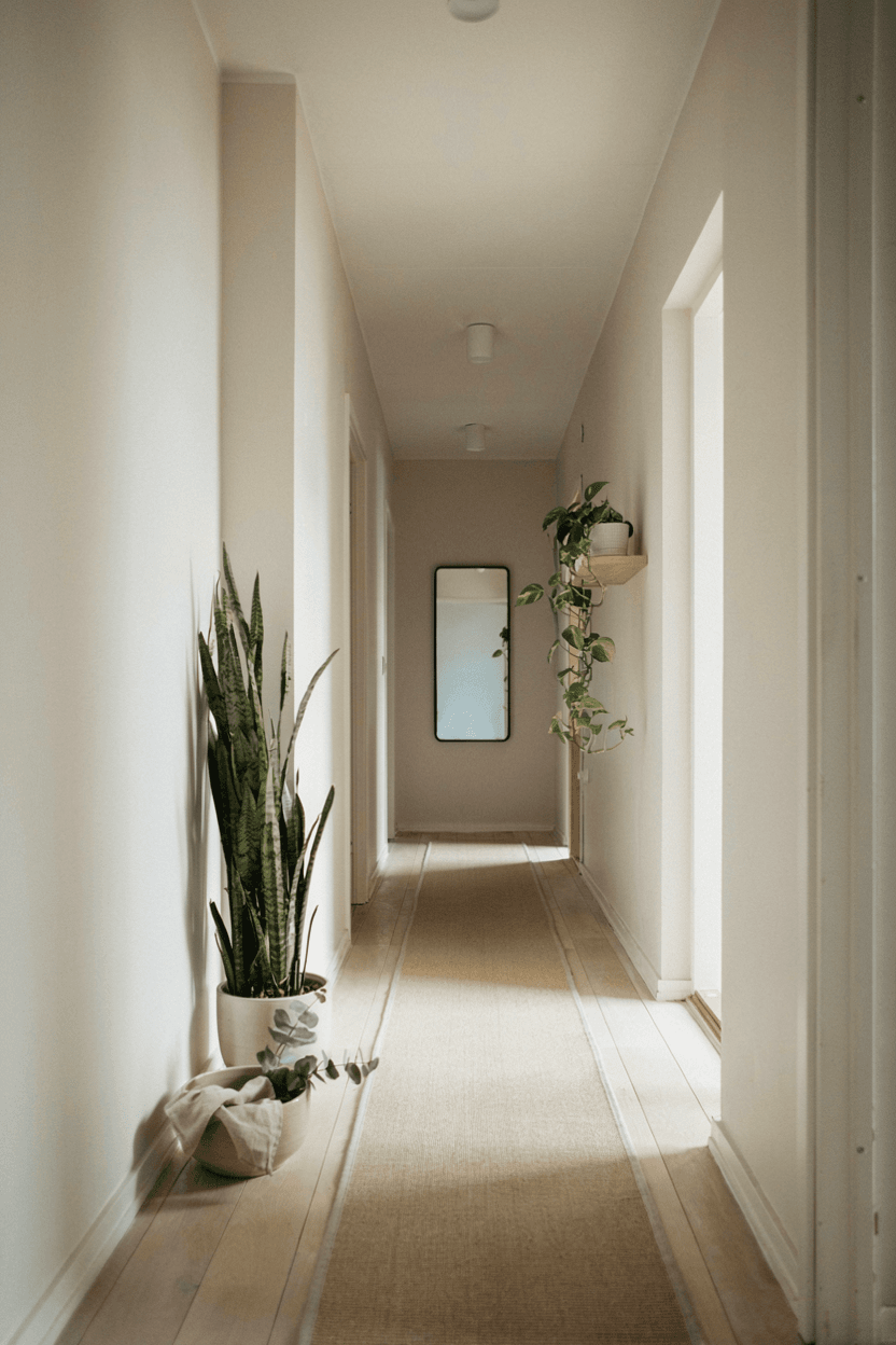 Tiny Hallway with Plants – home decor idea