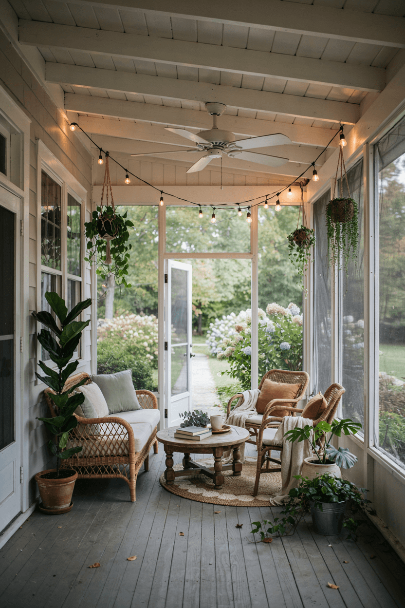 Screened-In Back Porch – home decor idea