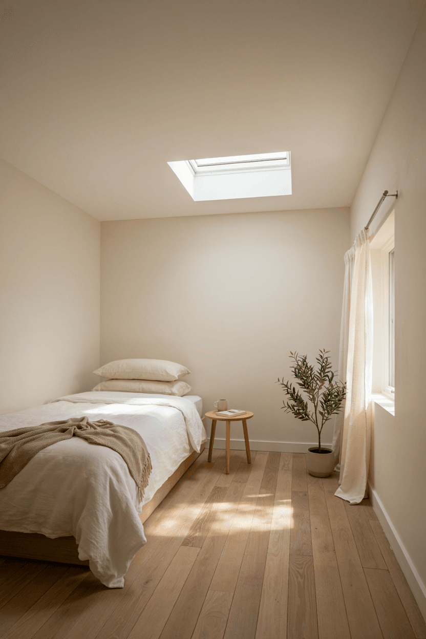 Ceiling with Skylight Bedroom Design – home decor idea