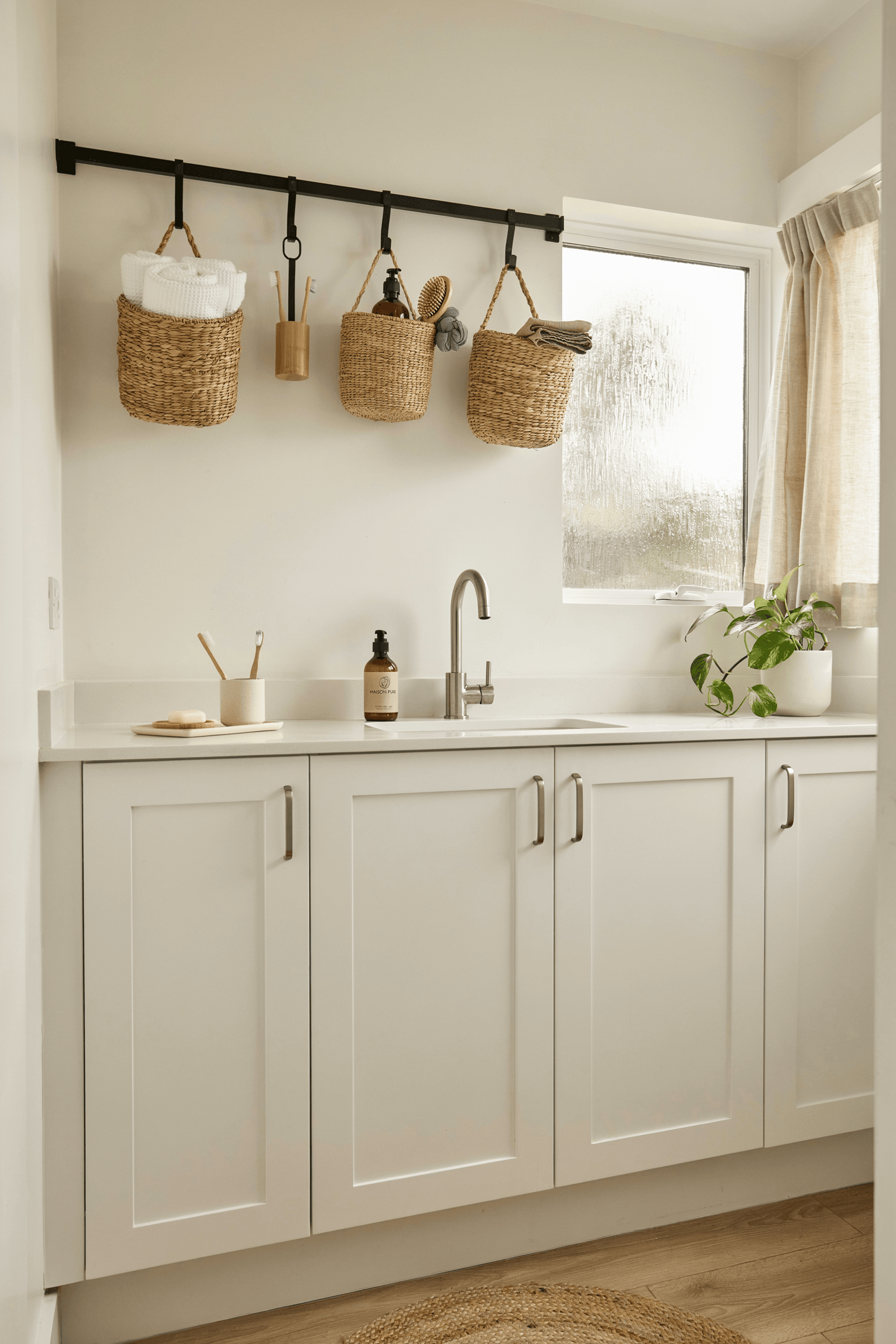 Over-Cabinet Hanging Storage – home decor idea