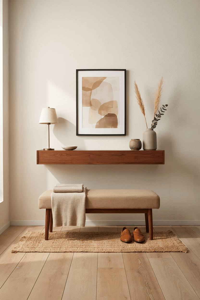 Entryway Table with Bench Below – home decor idea