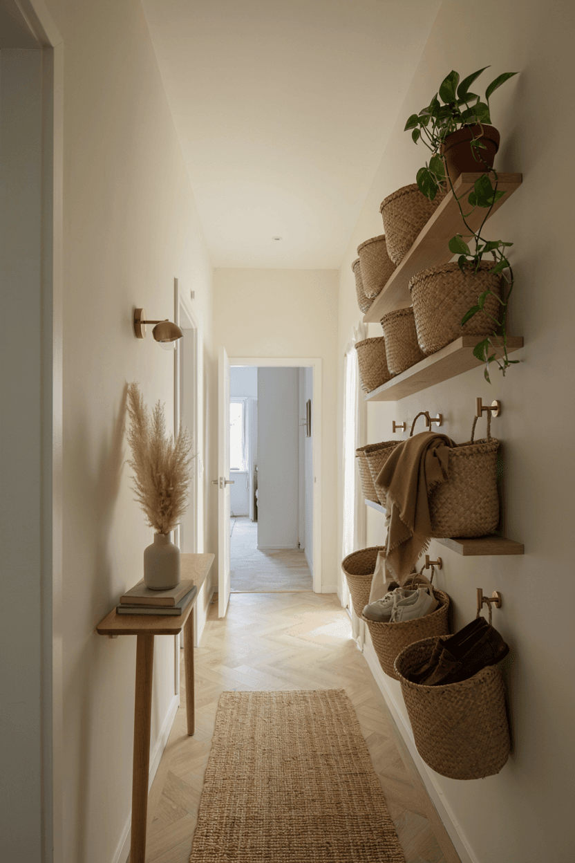 Basket Storage Wall – home decor idea