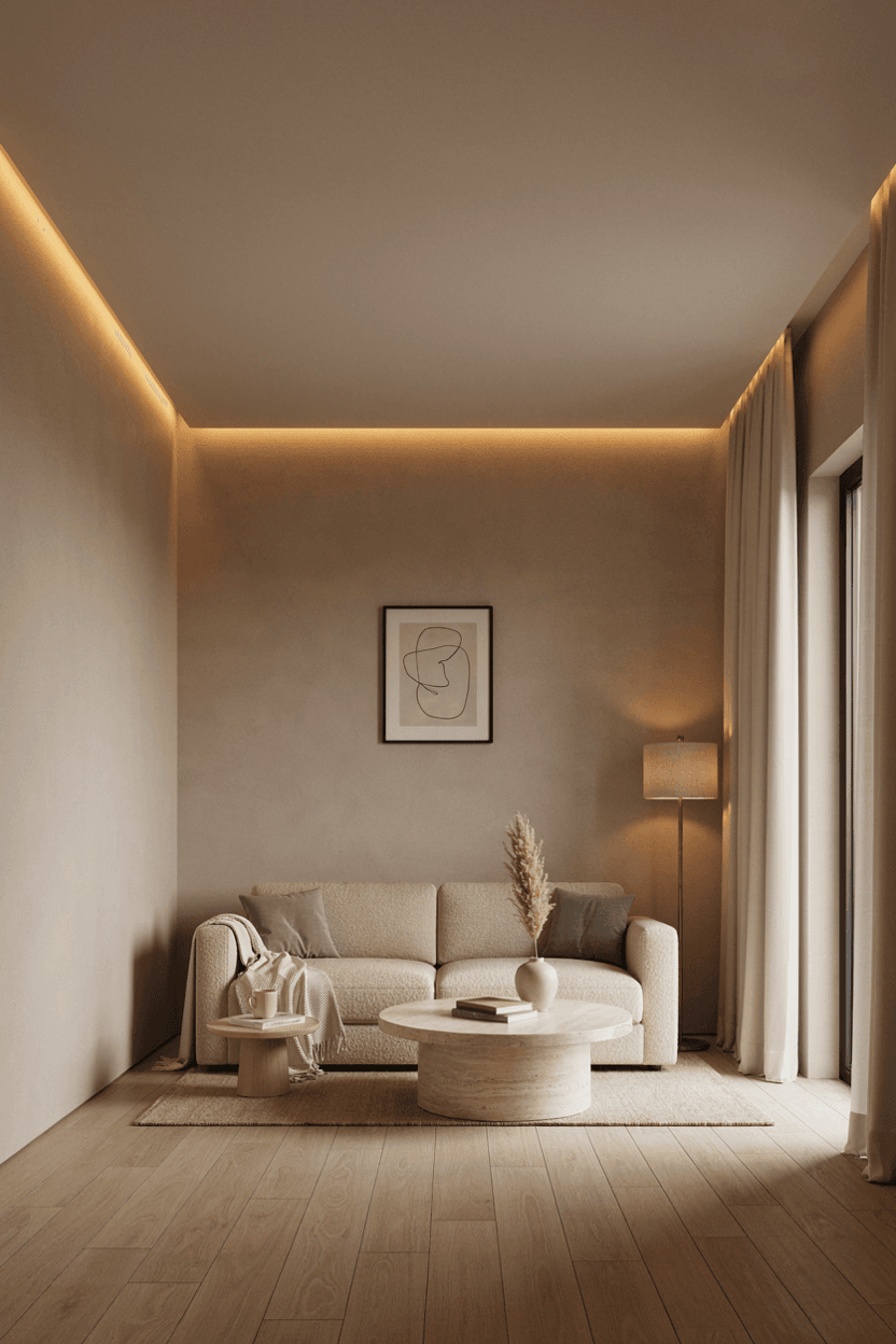 Floating False Ceiling – home decor idea