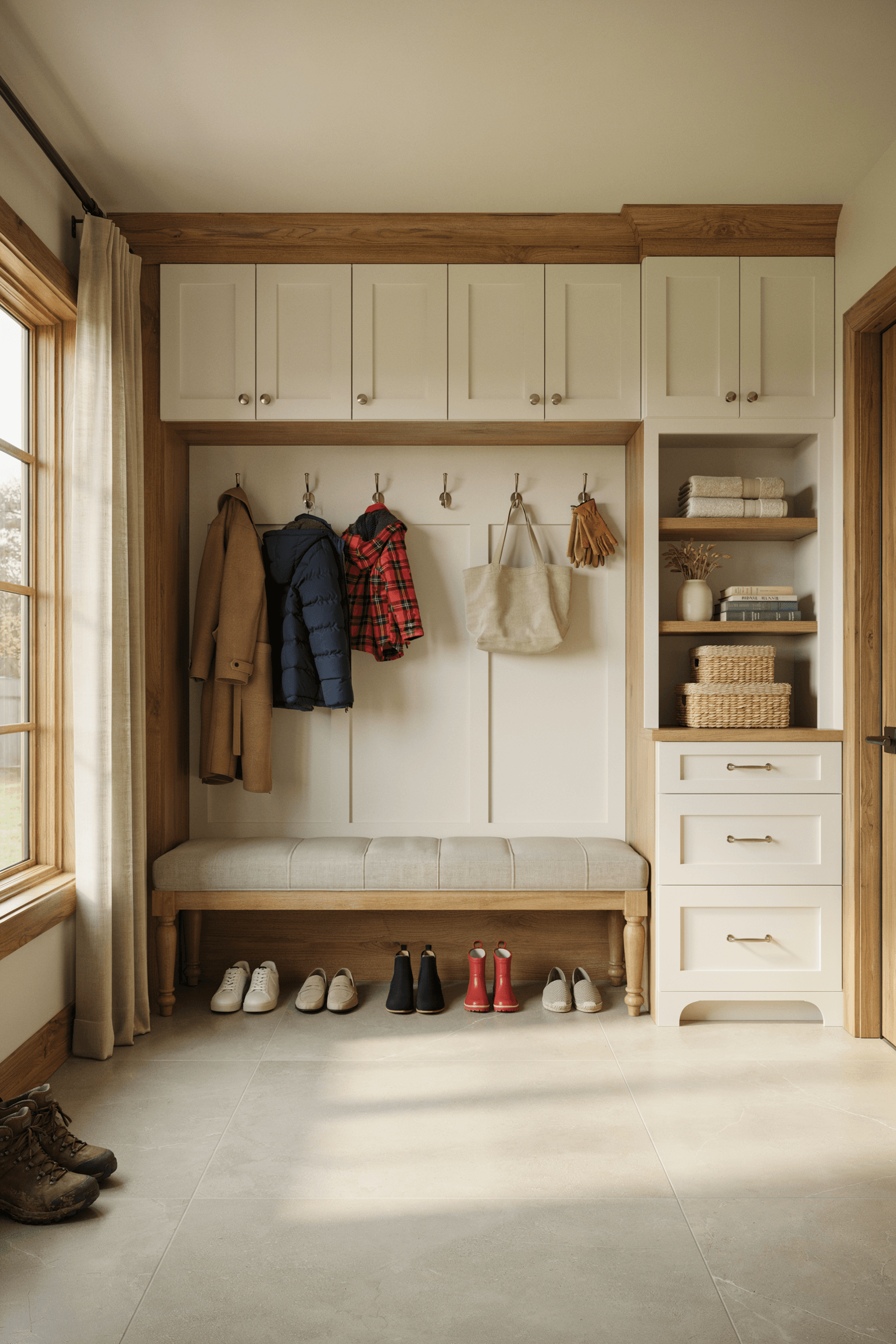 Multi-Functional Mudroom Bench – home decor idea