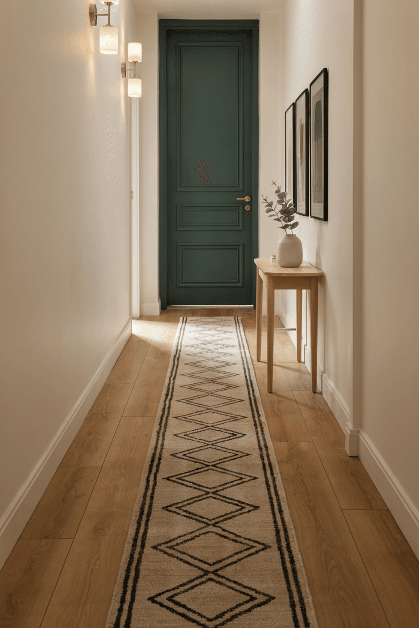 Hallway with Statement Door – home decor idea