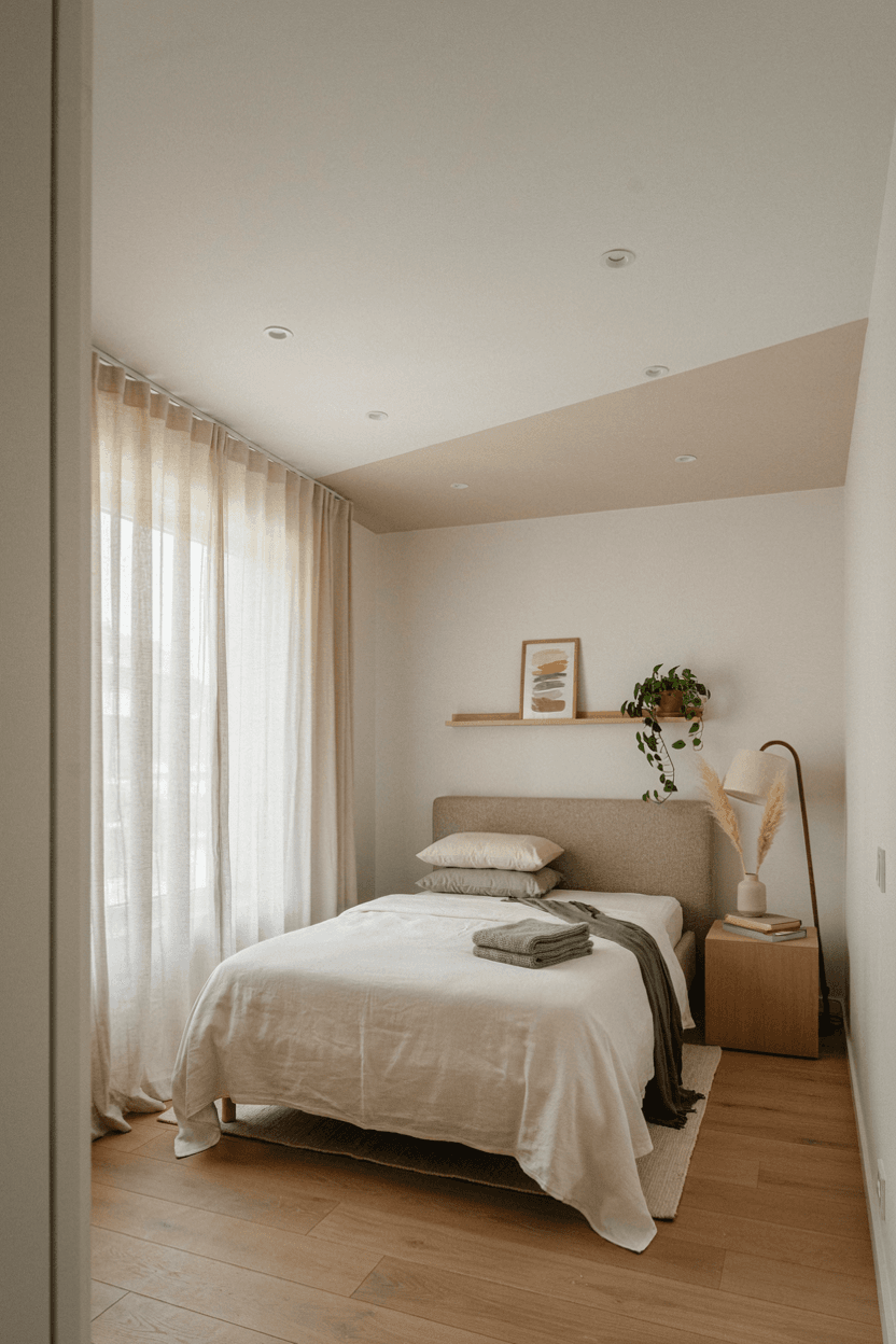 Two-Tone Bedroom Ceiling – home decor idea