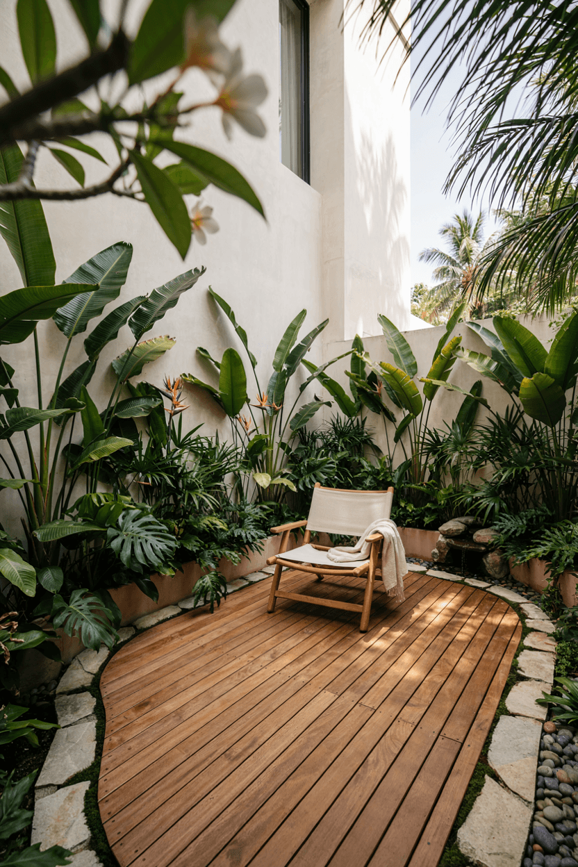 Tropical Wooden Deck Design – home decor idea