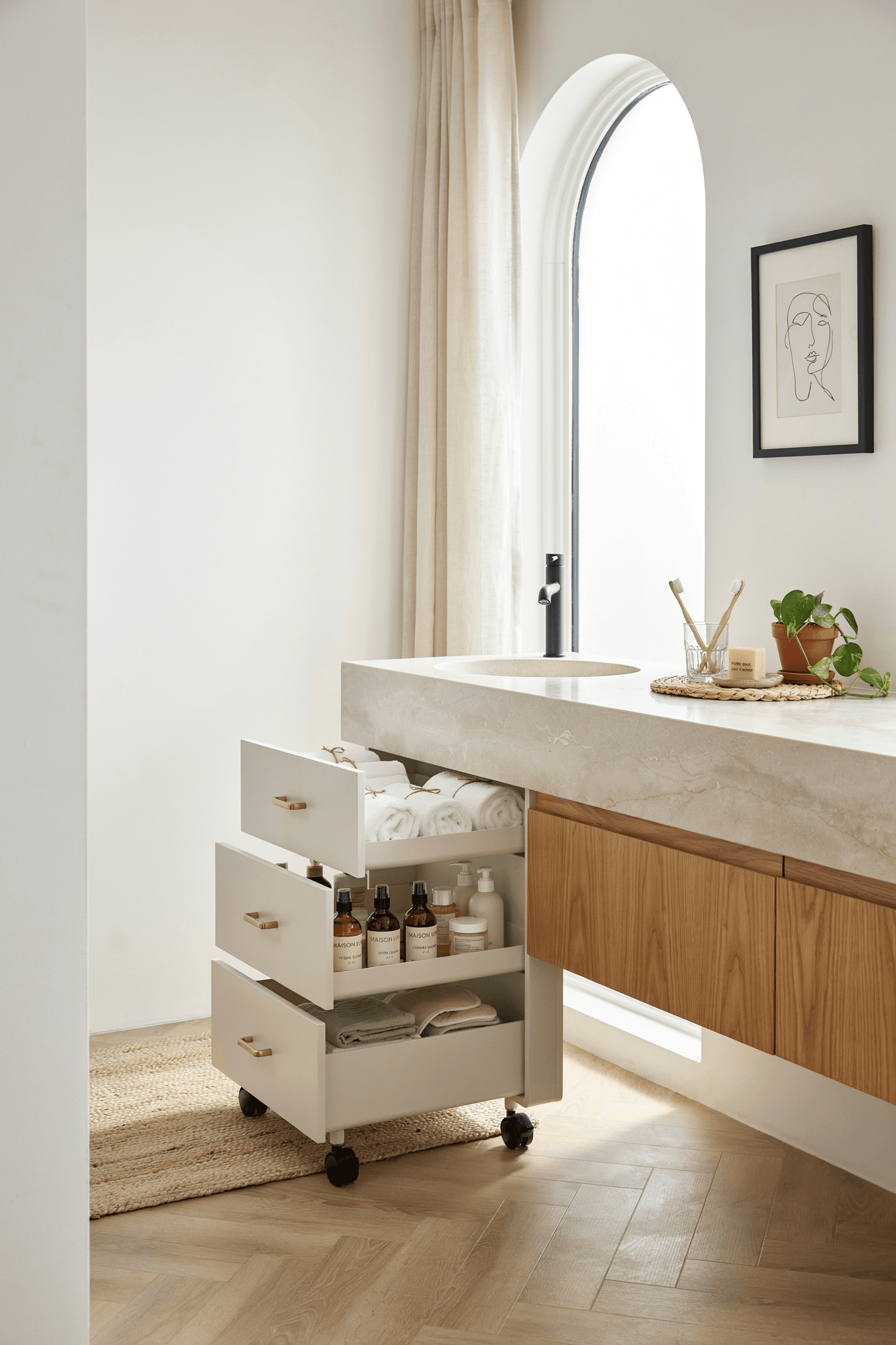 Bathroom Cart with Drawers – home decor idea