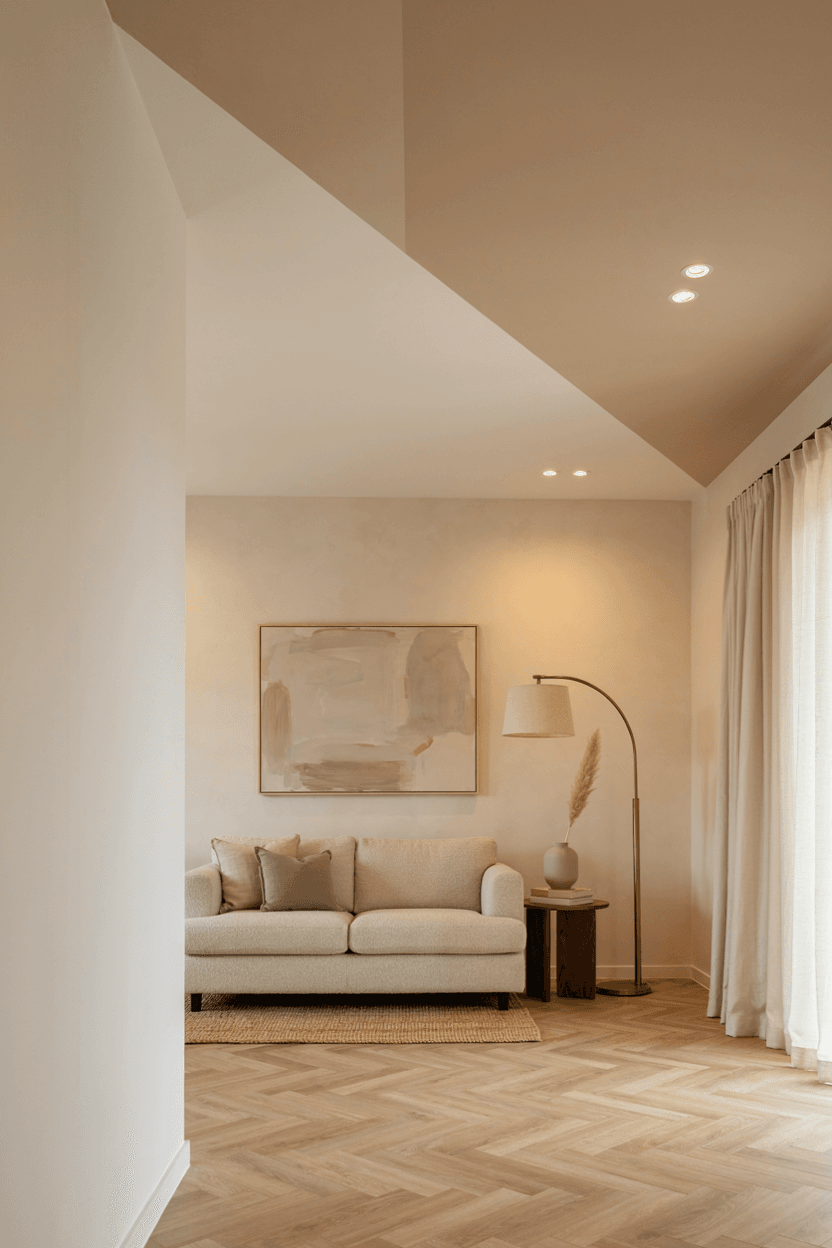 Two-Tone Ceiling Design – home decor idea