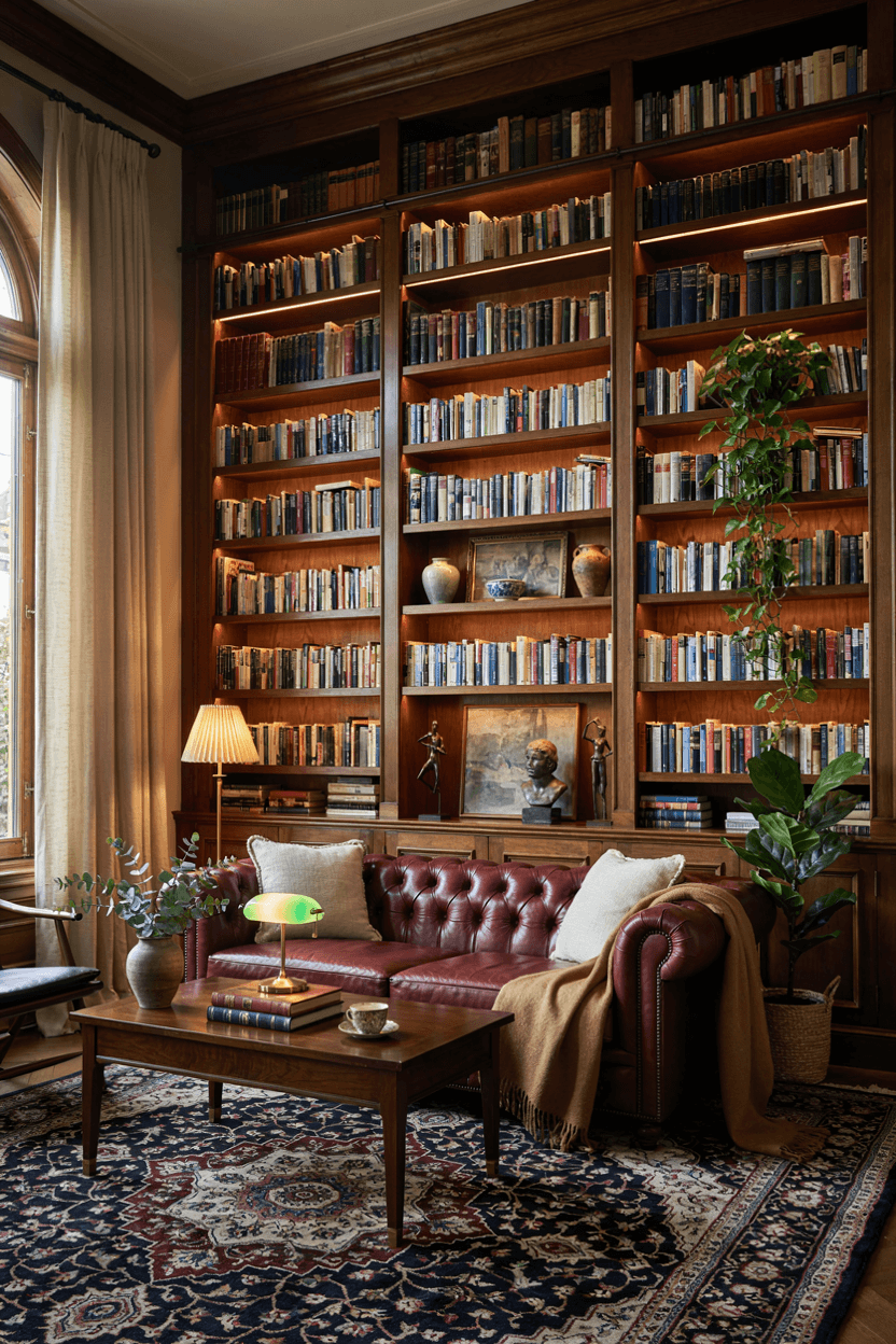 Classic Bookcase Wall – home decor idea