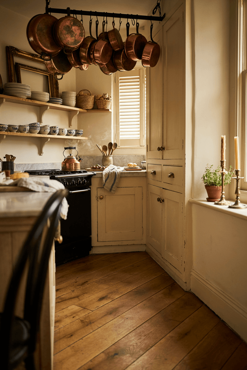 Vintage Copper and Brass Accents – home decor idea