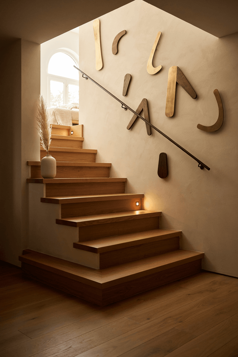 Staircase Wall with Letters – home decor idea